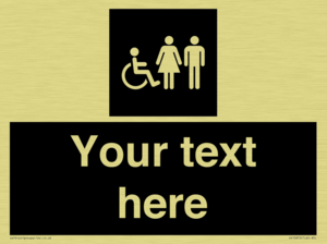 Custom information: black panel disabled female and male